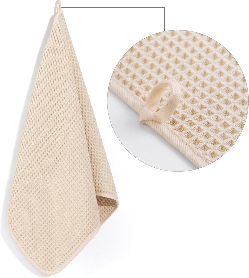 Polyte 430 GSM Microfiber Lint Free Hand Towel, 16 x 30 in, 4 Pack (Waffle Weave) - Image 3